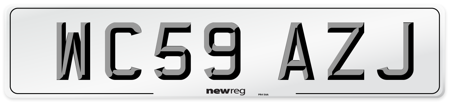 WC59 AZJ Number Plate from New Reg